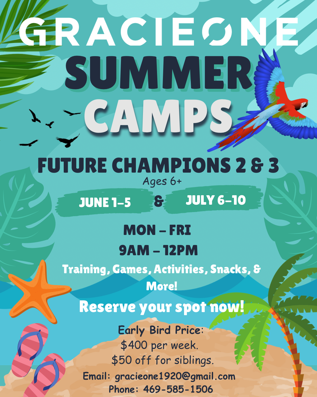 Gracie ONE Jiu Jitsu Academy Dallas, TX Facebook ad: Jiu Jitsu Summer Camp