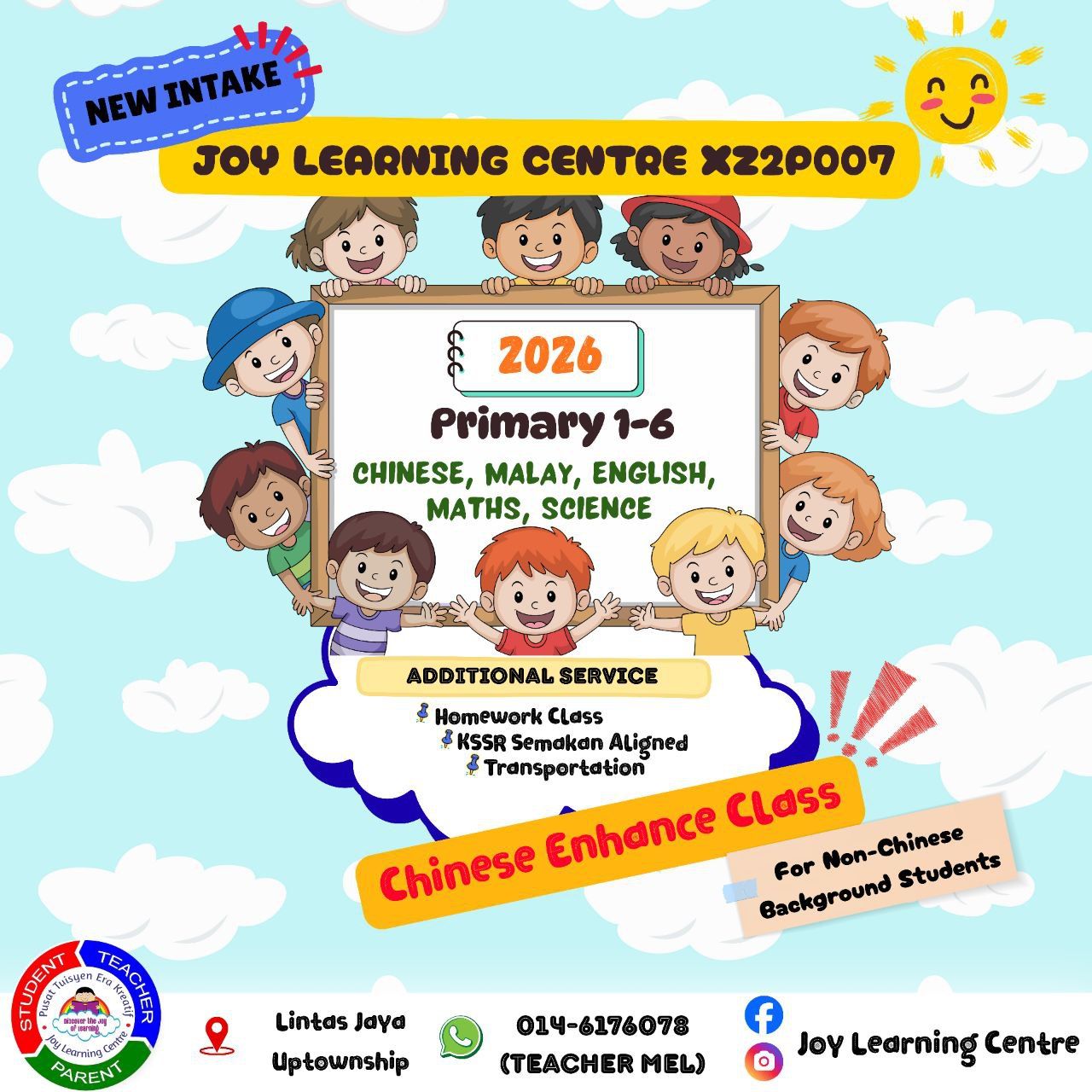 Joy Learning Centre Facebook ad: Ibu Bapa, adakah anak anda perlukan BOOSTER untuk…