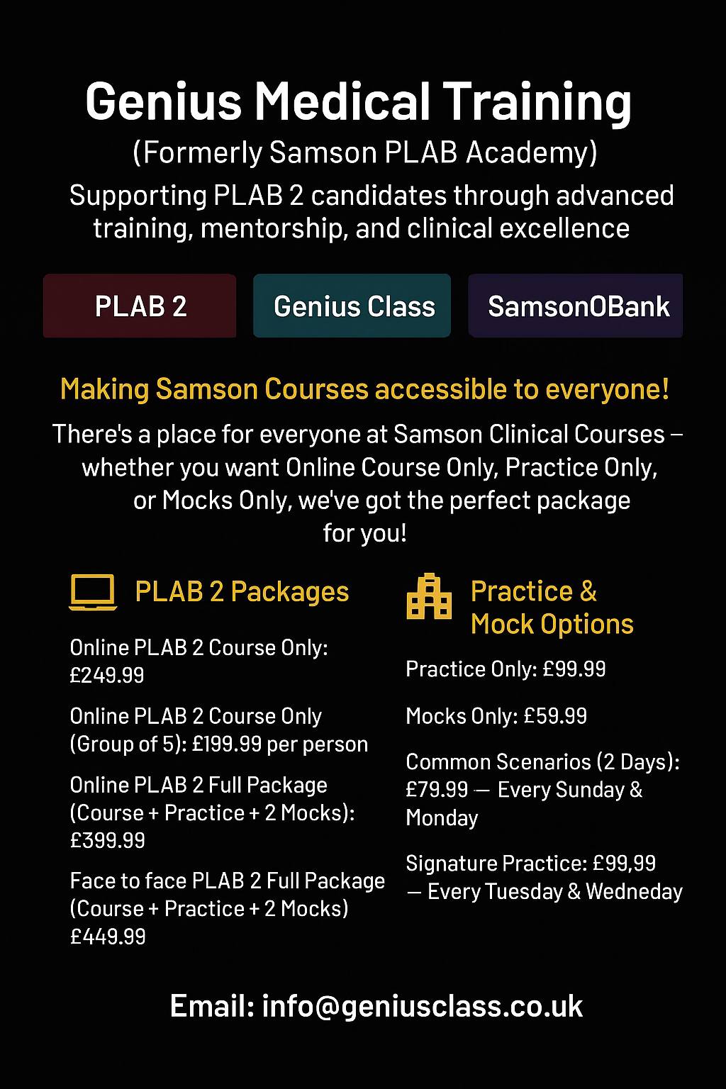 Genius Class Facebook ad from Oct 16, 2025