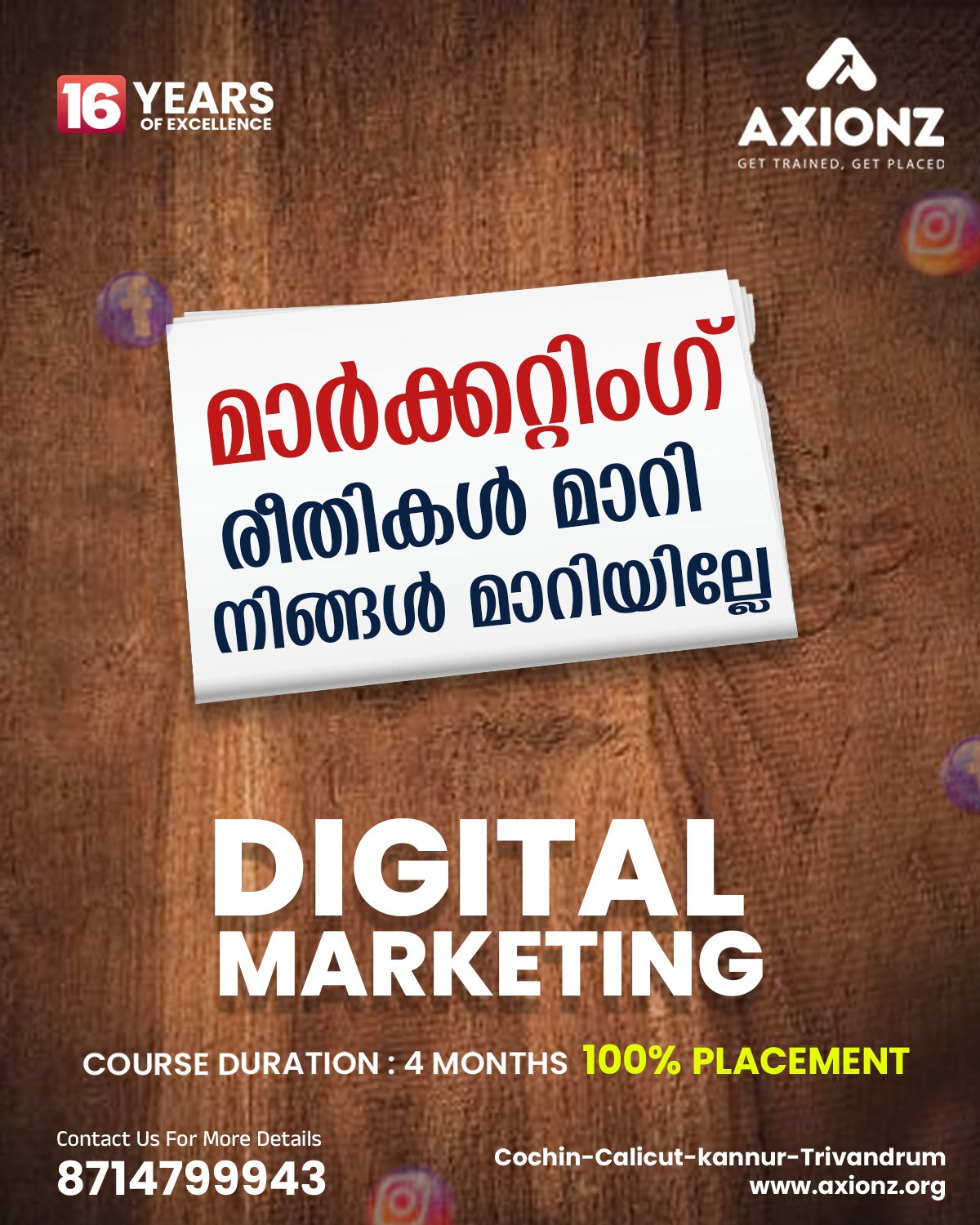 Axionz Institute Facebook ad