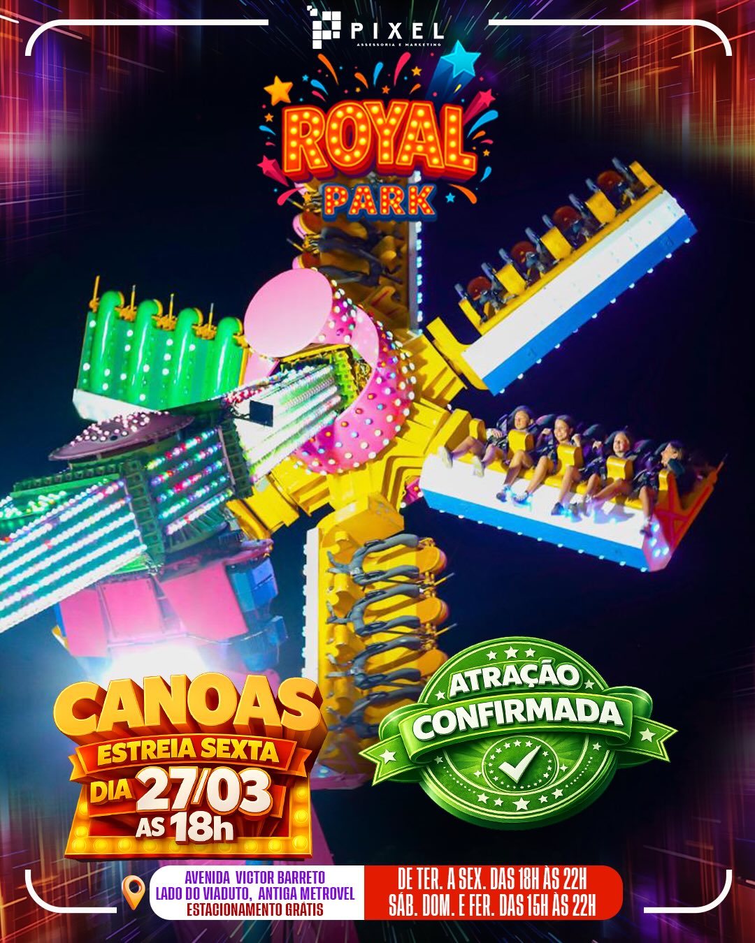 Royal park Diversões Facebook ad: ATENÇÃO CANOAS! A diversão já tem data marcada!