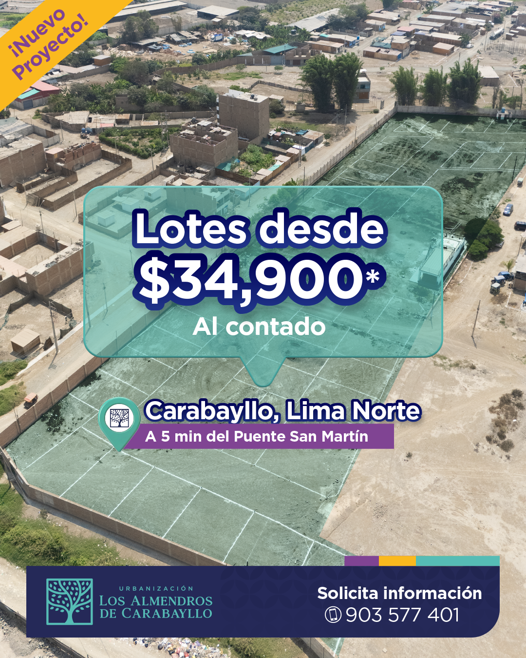 Urbanización Los Almendros de Carabayllo Facebook ad from Jul 1, 2026