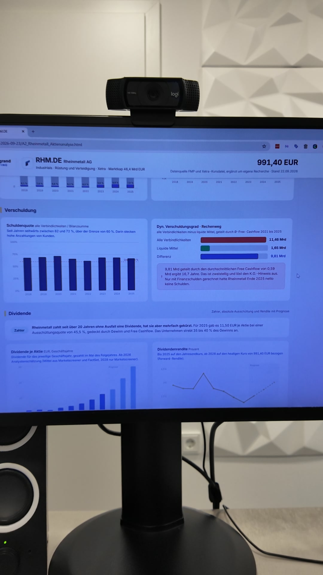 Sebastian Legrand Facebook ad: Aktienanalyse in Minuten mit KI