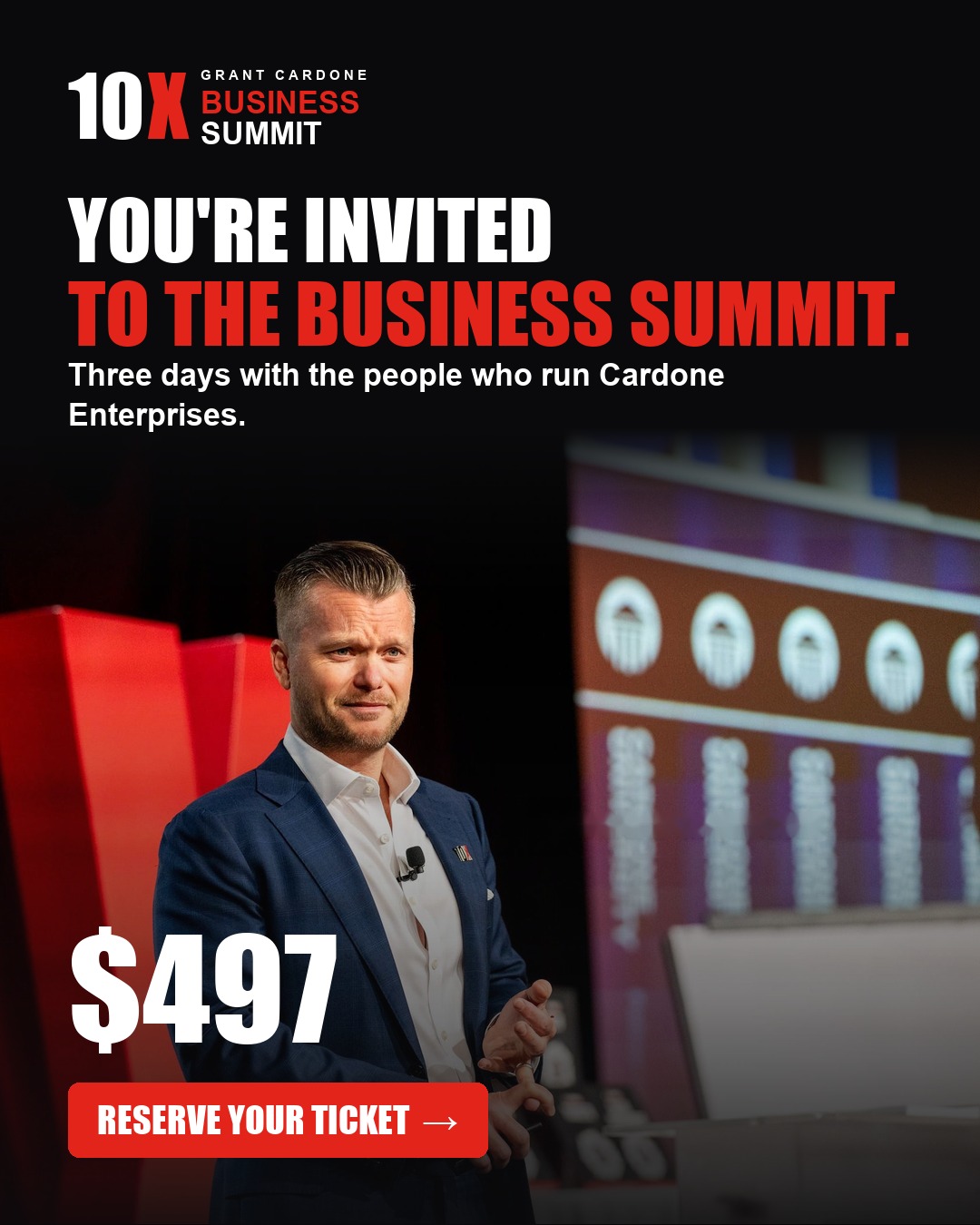 Grant Cardone Facebook ad: My $700M Exec Team Works With YOU
