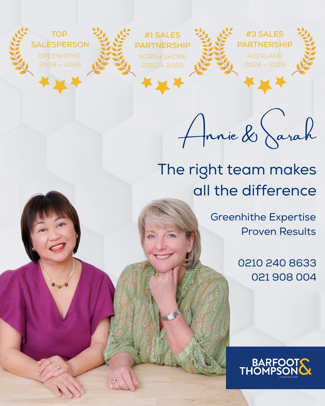 Sarah Benbow & Annie Yong-Mewburn - Barfoot & Thompson Facebook ad: Annie Yong-Mewburn Profile | Barfoot & Thompson