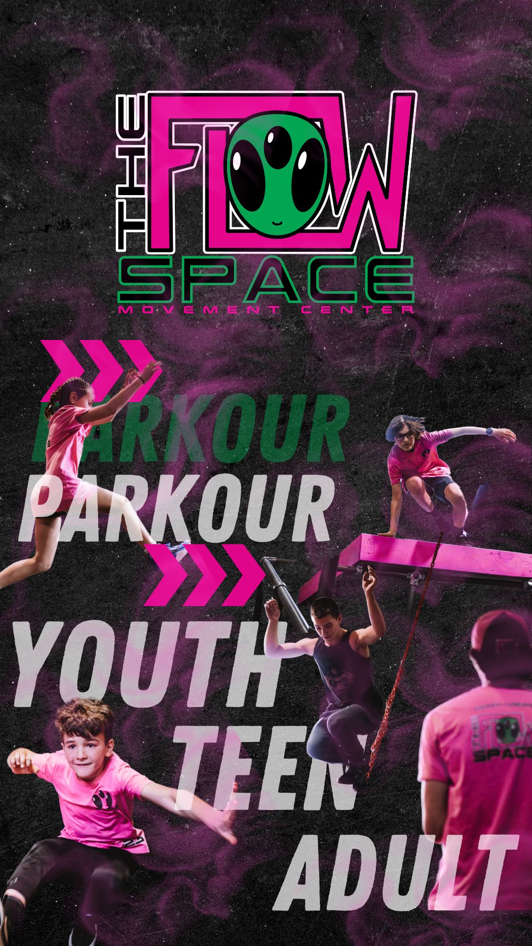 The Flow Space Movement Center Facebook ad from Jul 2, 2026