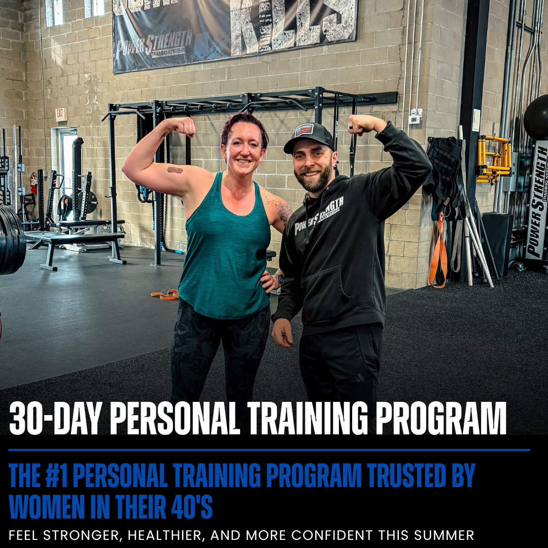 PowerStrength Adult Fitness and Coaching Programs Facebook ad: 30-Day Strength Training Trial Program