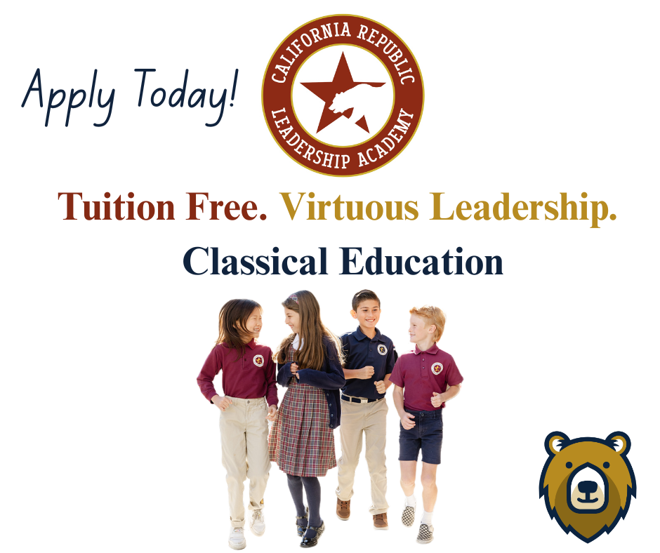 California Republic Leadership Academy Facebook ad: Now Enrolling for 2026/27