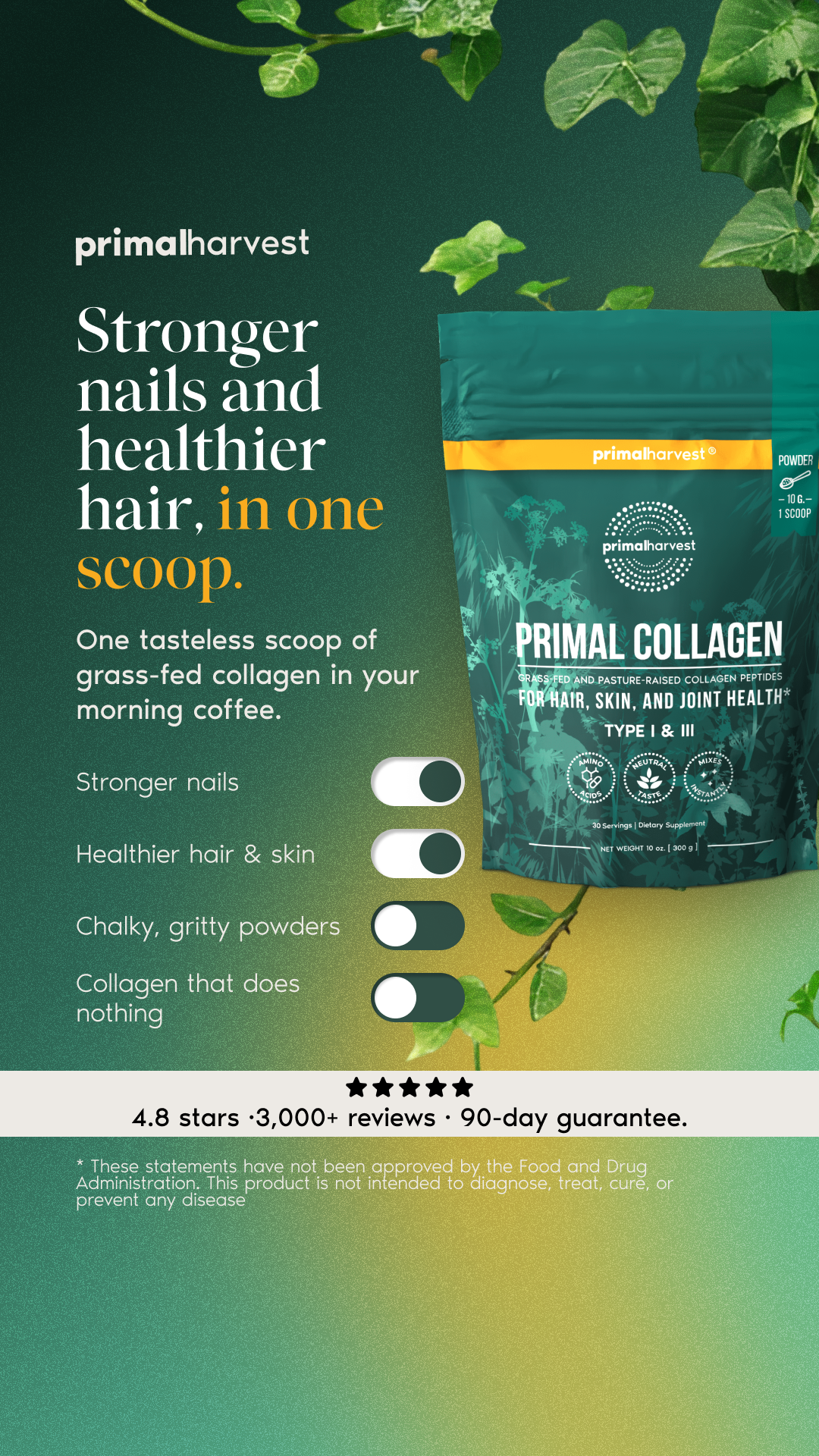 Primal Harvest Facebook ad: Your Skin Is Aging. Fight Back.