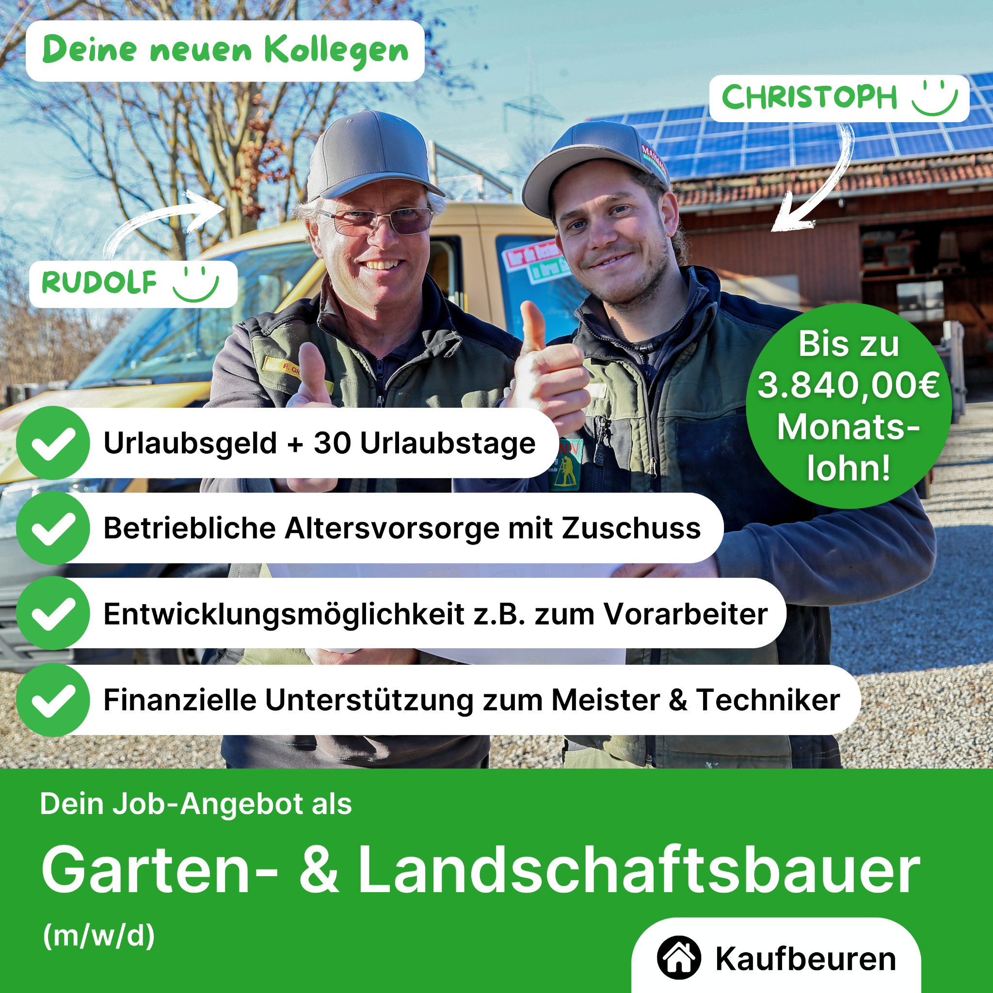 Candidate Flow Jobs Galabau Facebook ad: Du möchtest ein unwiderstehliches Job-Angebot?