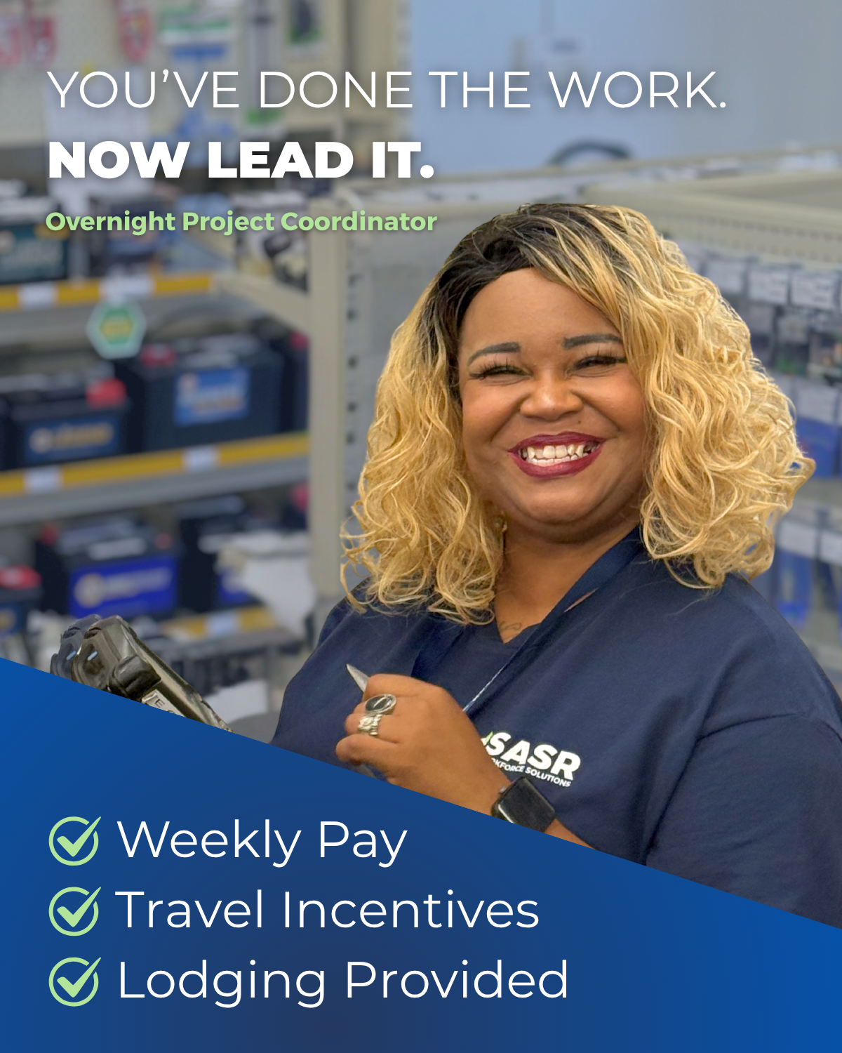 SASR Workforce Solutions Facebook ad: You've Done the Work. Now Lead It.