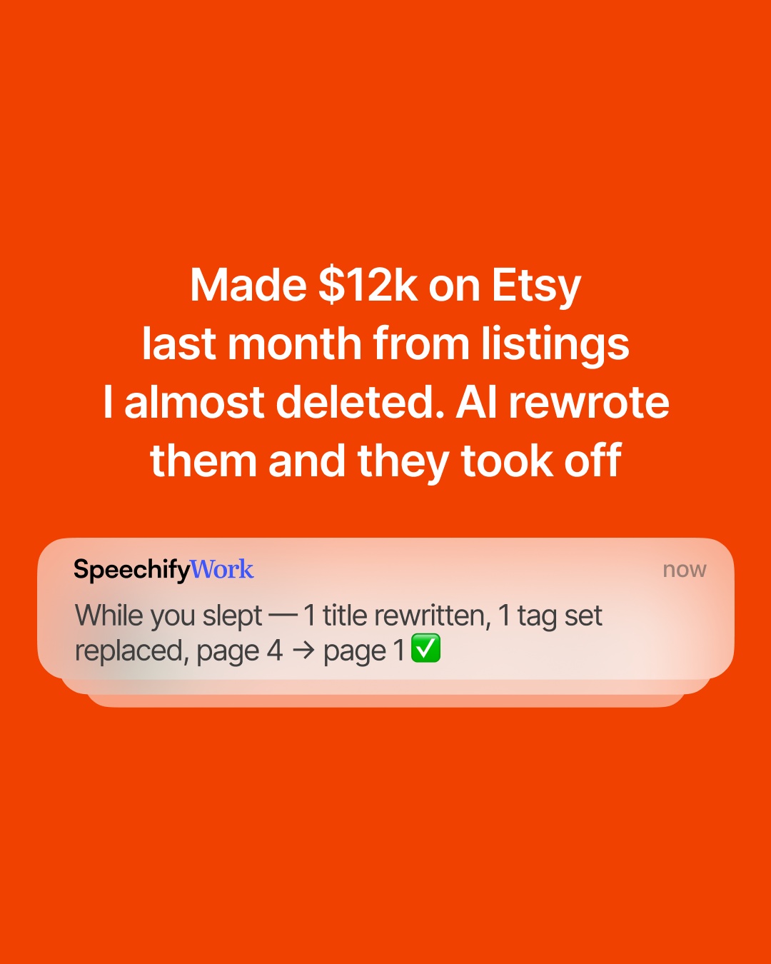 Speechify Work Facebook ad