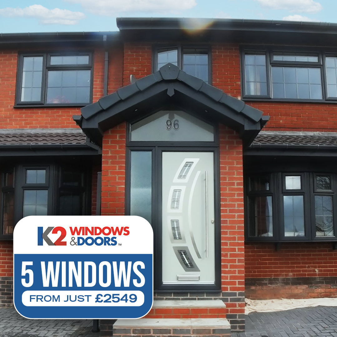K2 Windows & Doors Facebook ad: Get 5 Windows from just £2,549 this Winter