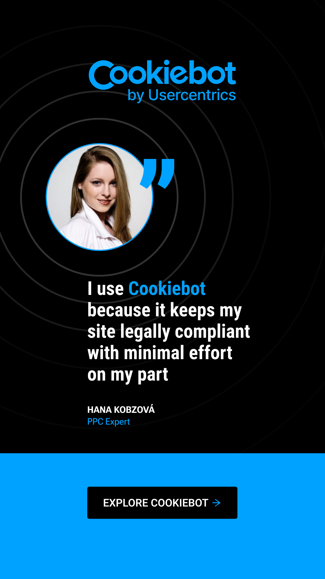 Cookiebot CMP Facebook ad