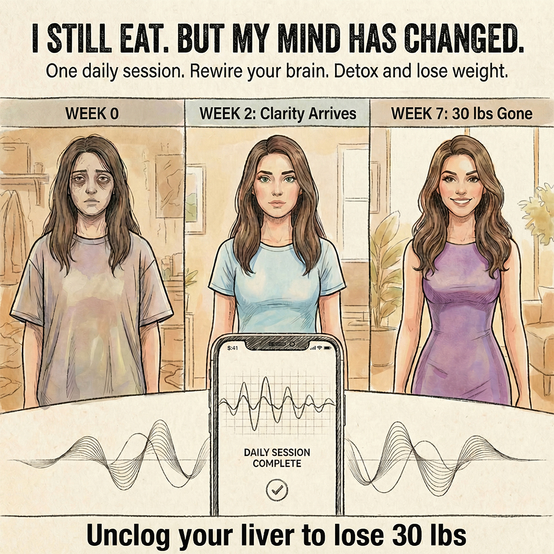Hypnotherapy for Weight Loss Facebook ad: Press play. Close your eyes. Change everything