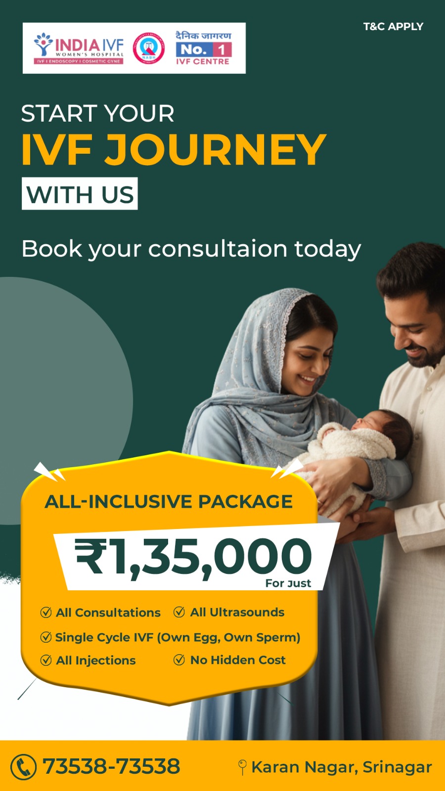 India IVF Clinic Facebook ad