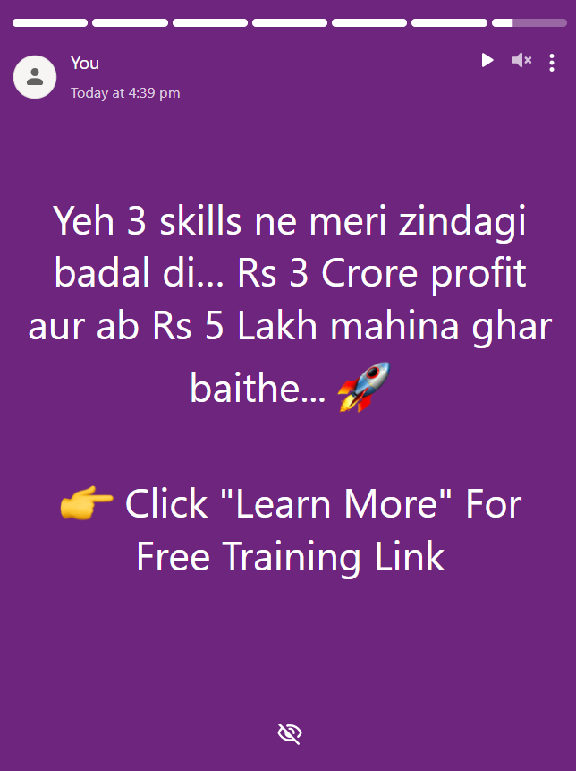 Muhammad Hamza Malik Facebook ad: Get Free Training