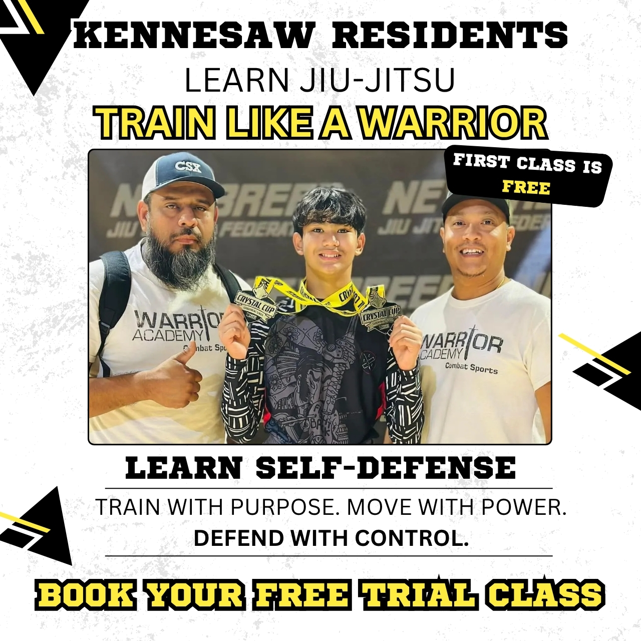 Warrior Brazilian Jiu Jitsu Academy Facebook ad