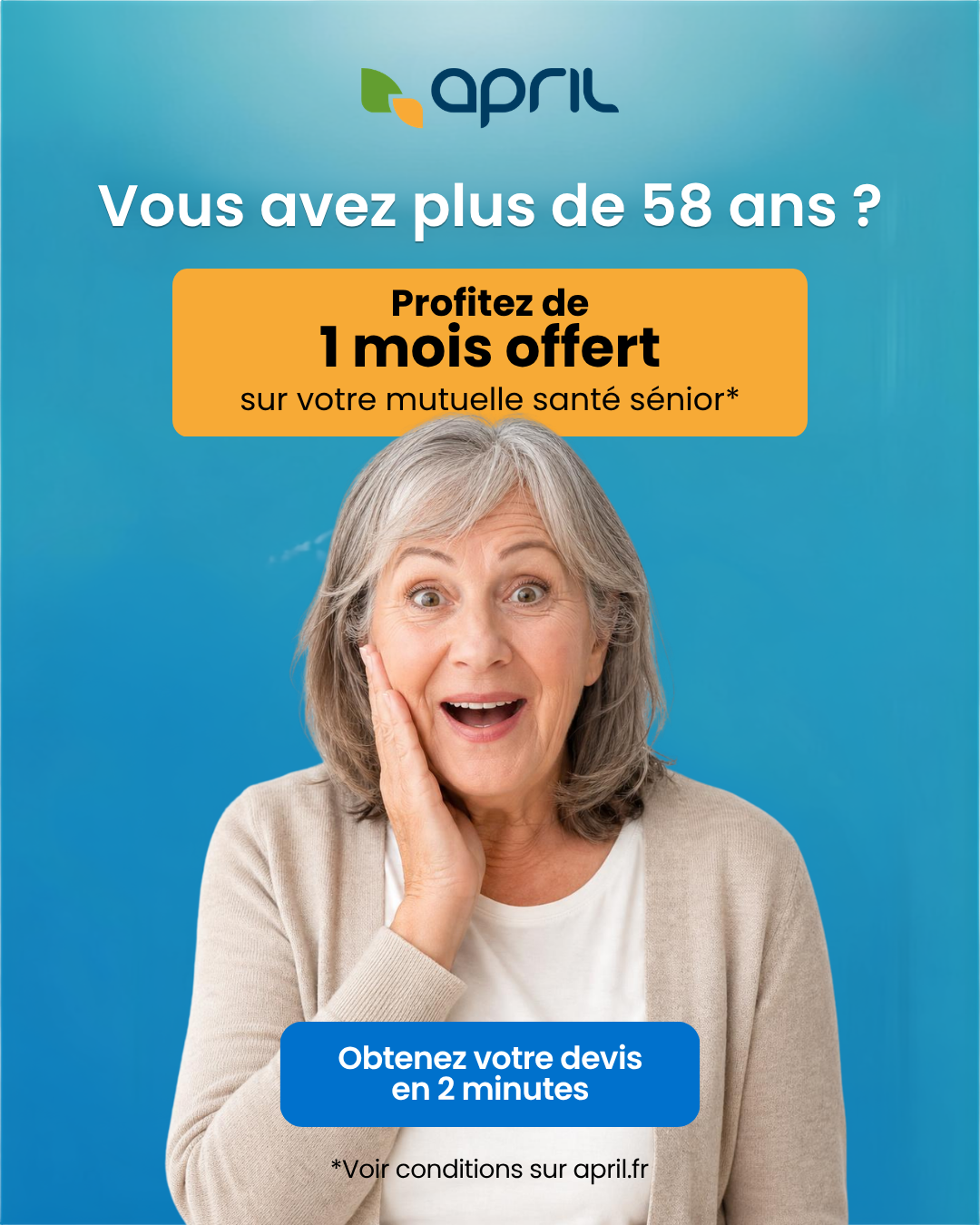 APRIL Facebook ad: APRIL Folies: 1er mois offert