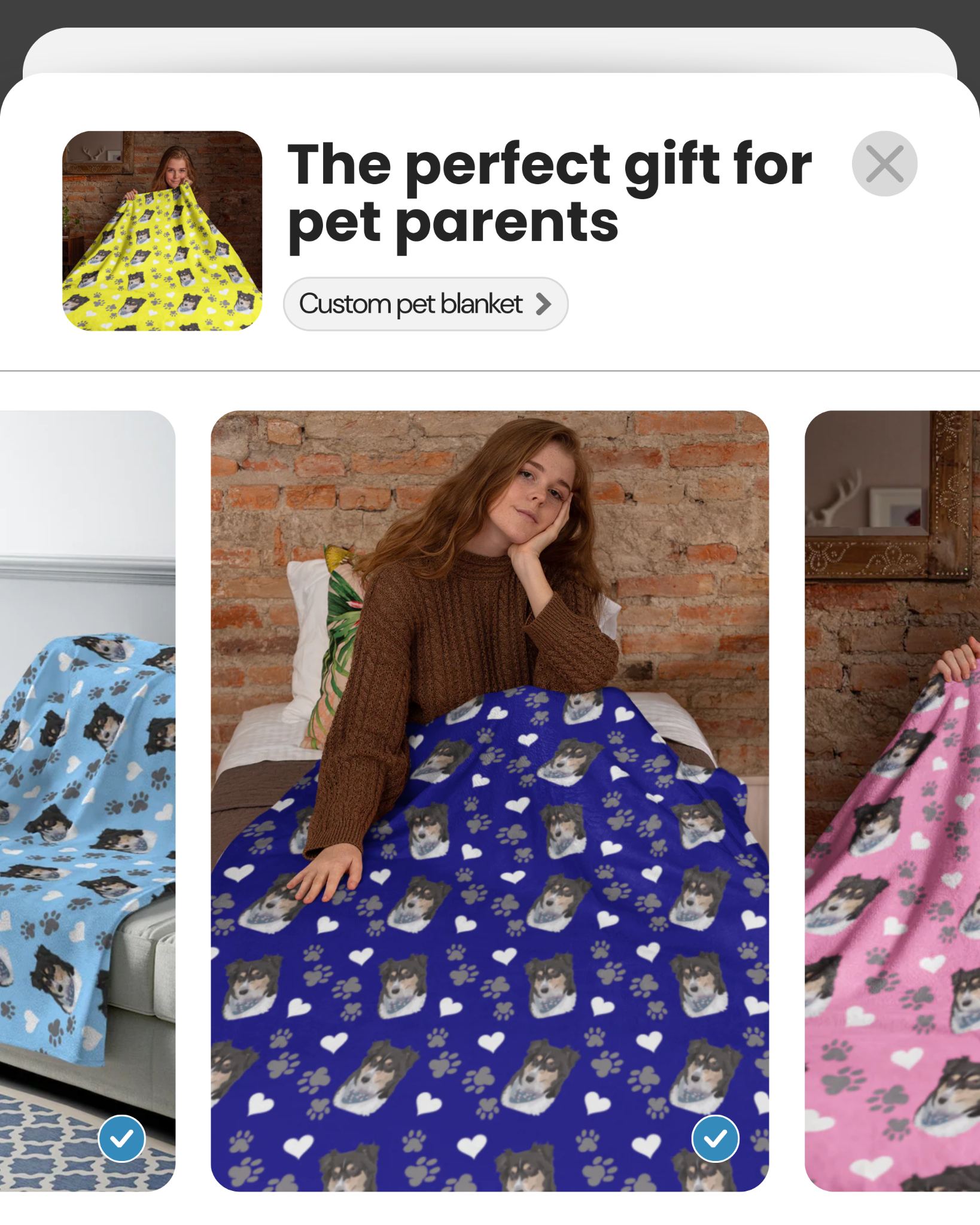 Mypetprints Store Facebook ad: A Gift That Feels Like Home