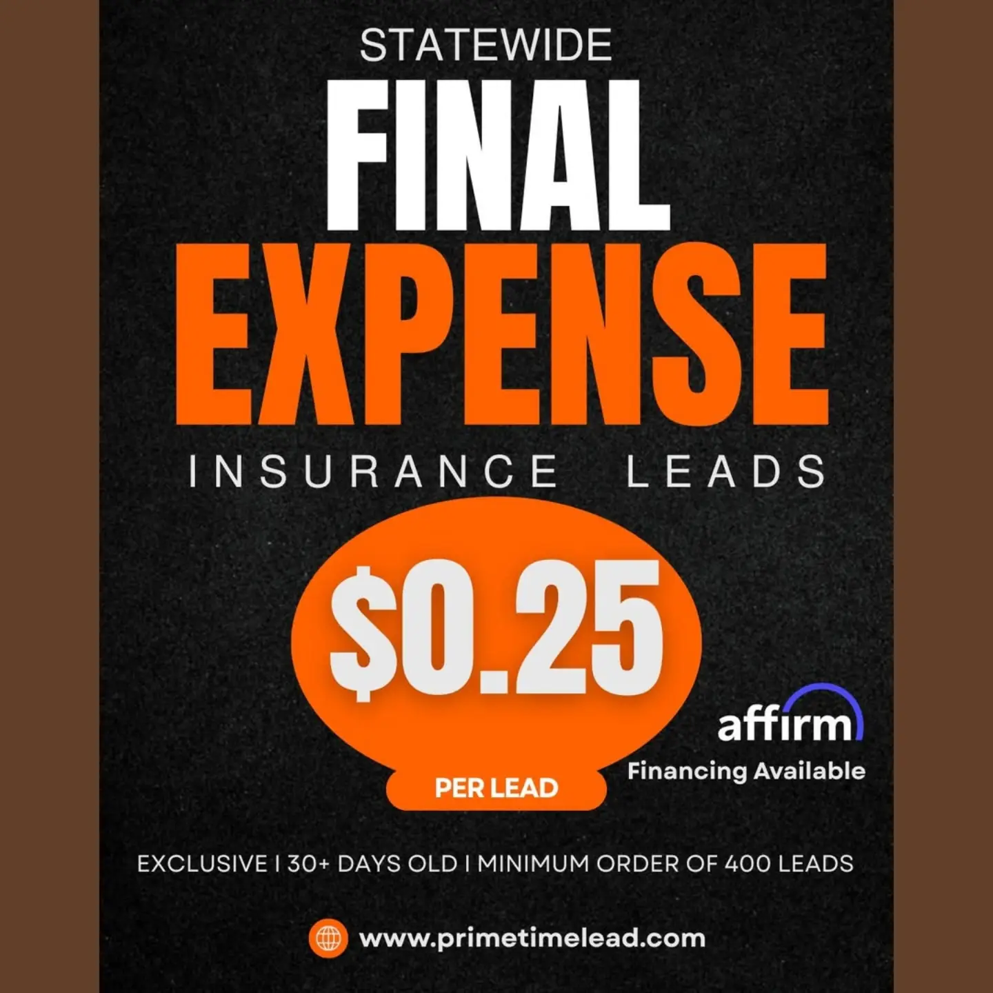 PrimeTime Leads Page Facebook ad
