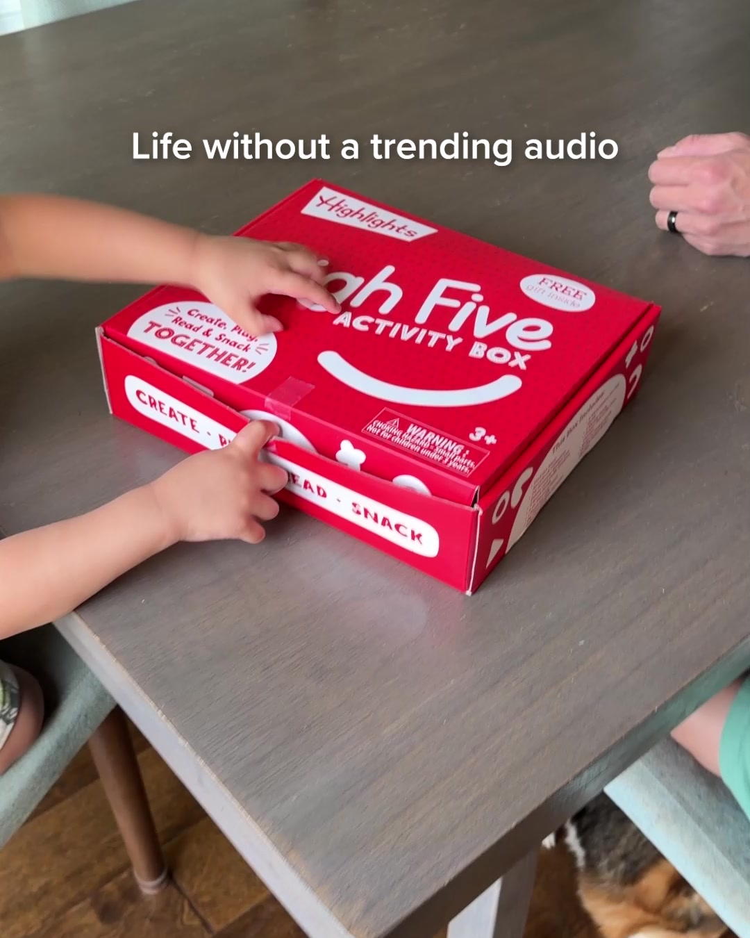 Spottedbykatie Facebook ad: High Five Activity Box
