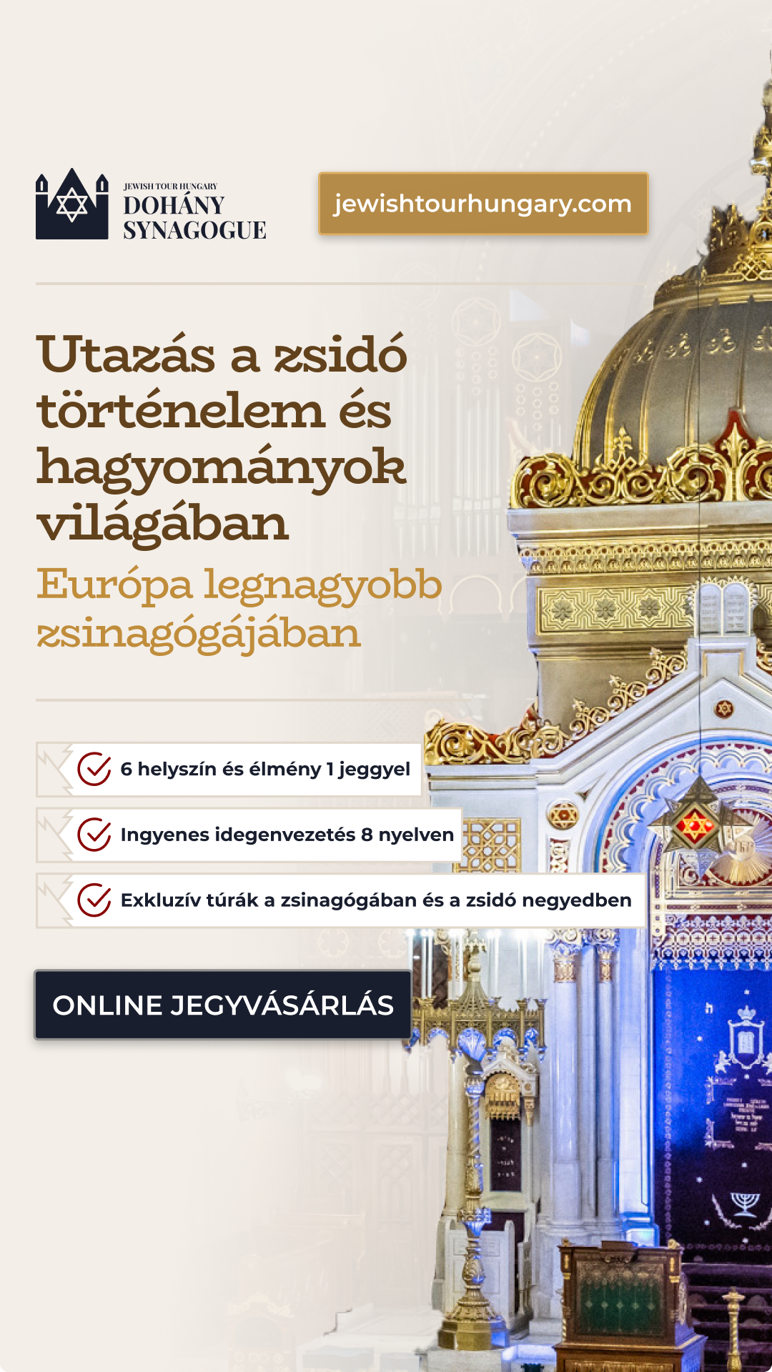 Dohány Street Synagogue Facebook ad