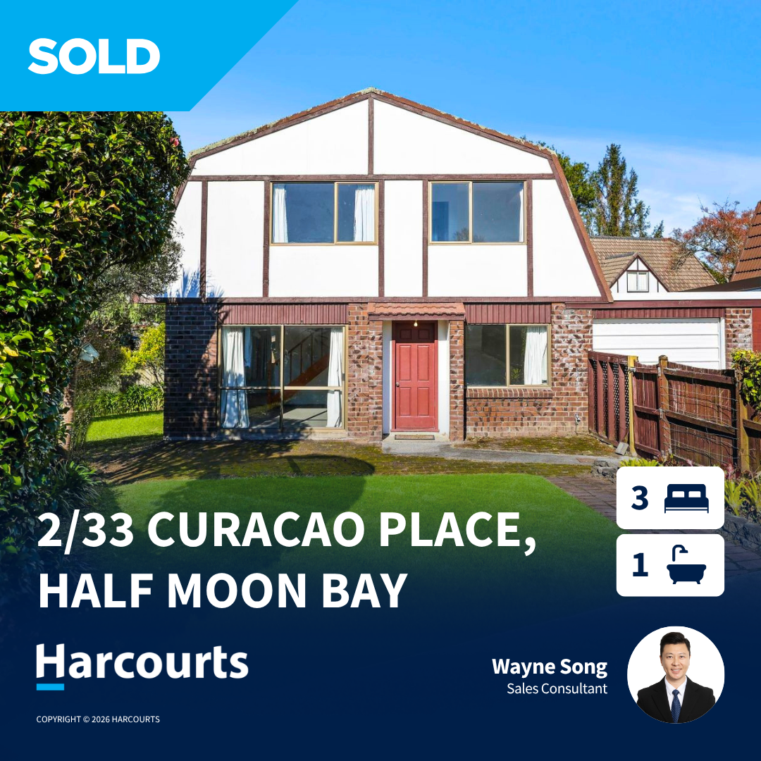 Wayne Song - Harcourts East Tamaki Facebook ad: 2/33 Curacao Place, Half Moon Bay