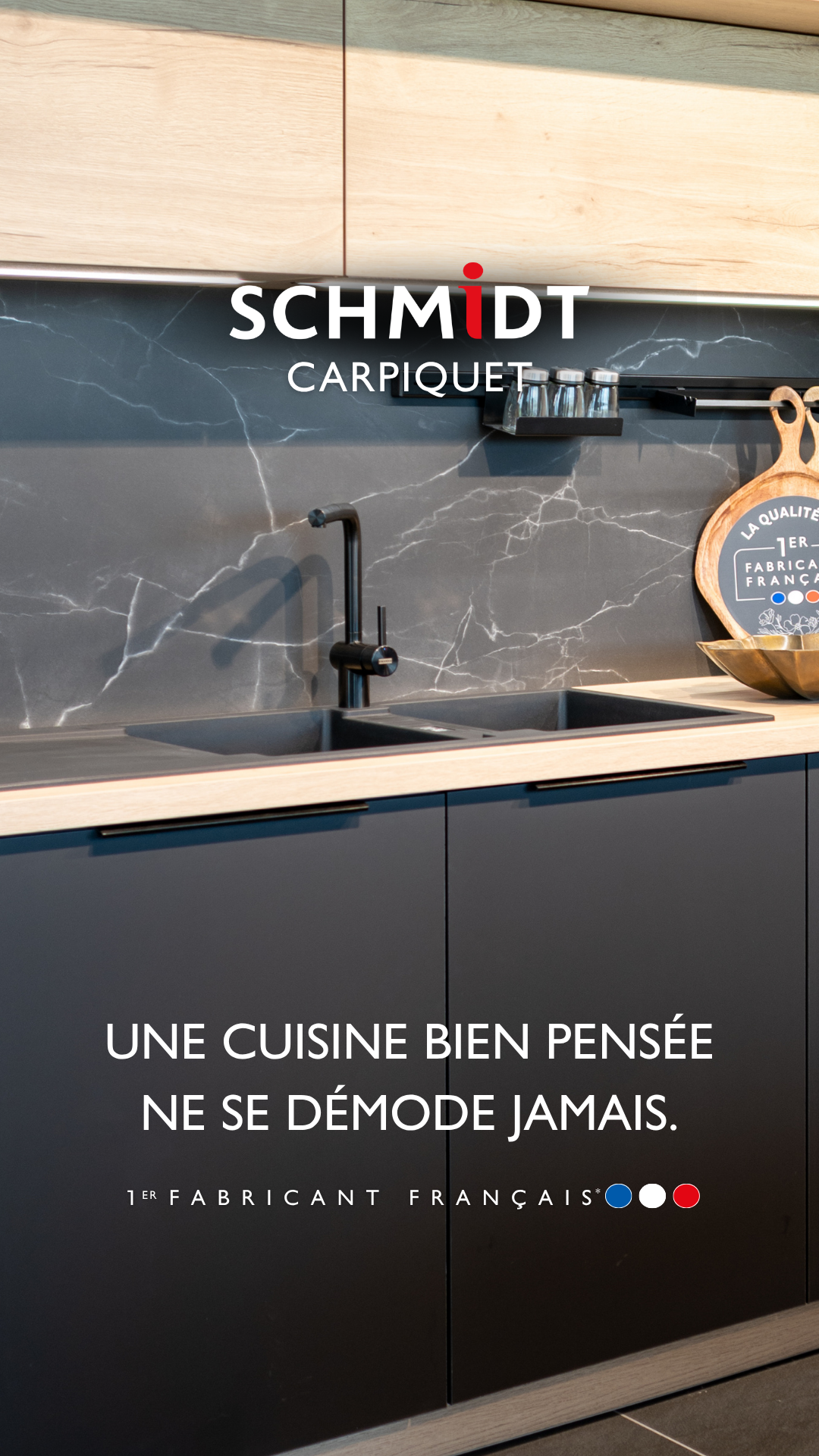 Schmidt Carpiquet Facebook ad: Parce qu’une cuisine bien pensée ne se démode jamais…