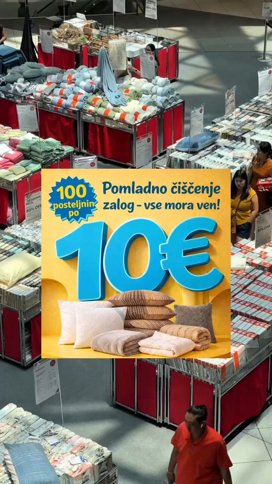 posteljnina.si Facebook ad: TOTALNA RAZPRODAJA