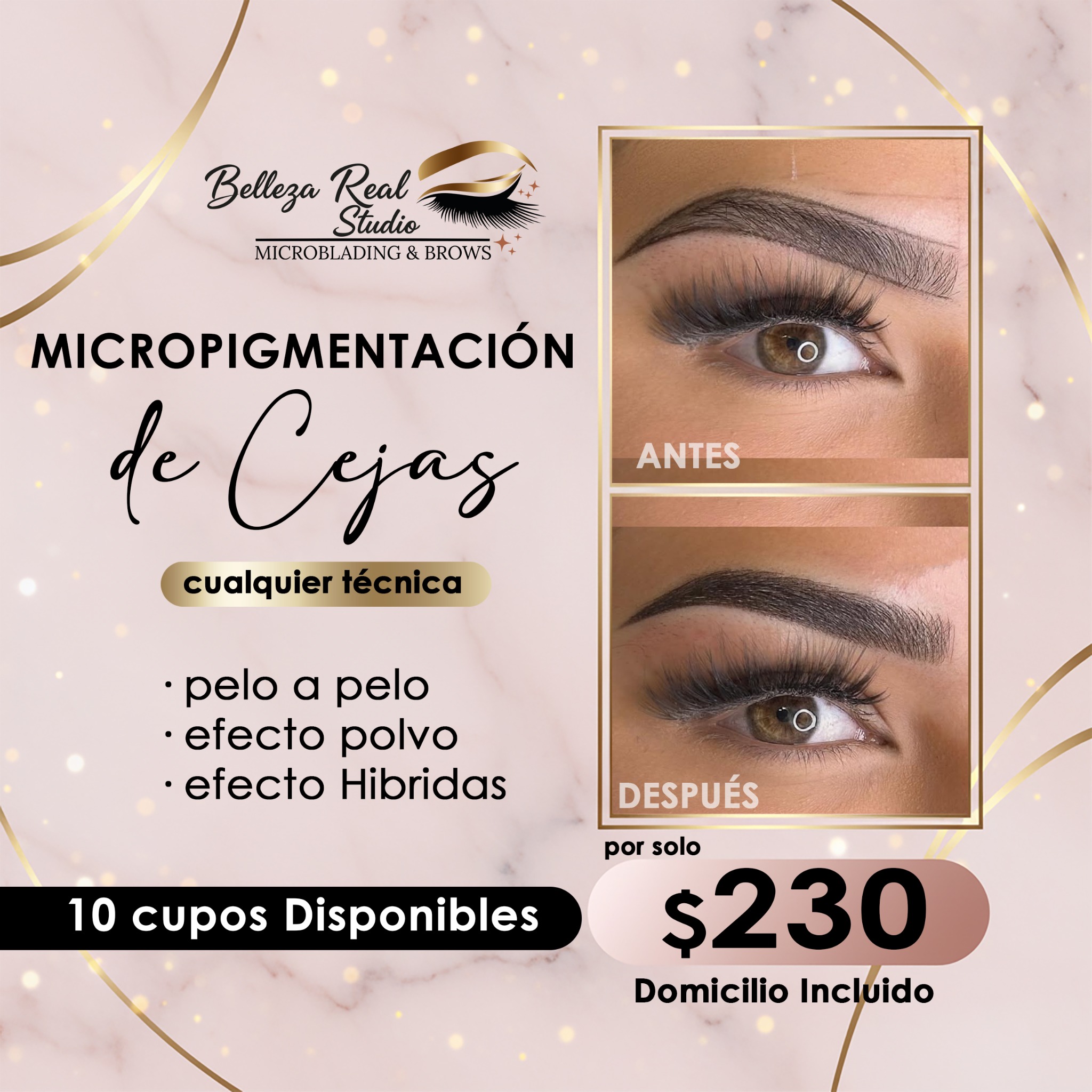 Belleza Real-Studio Facebook ad: +300 mujeres ya cambiaron su mirada… ¿y tú?