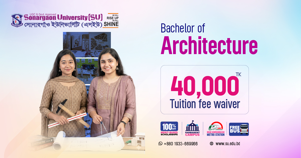 Sonargaon University Facebook ad: Start Your Journey in Architecture