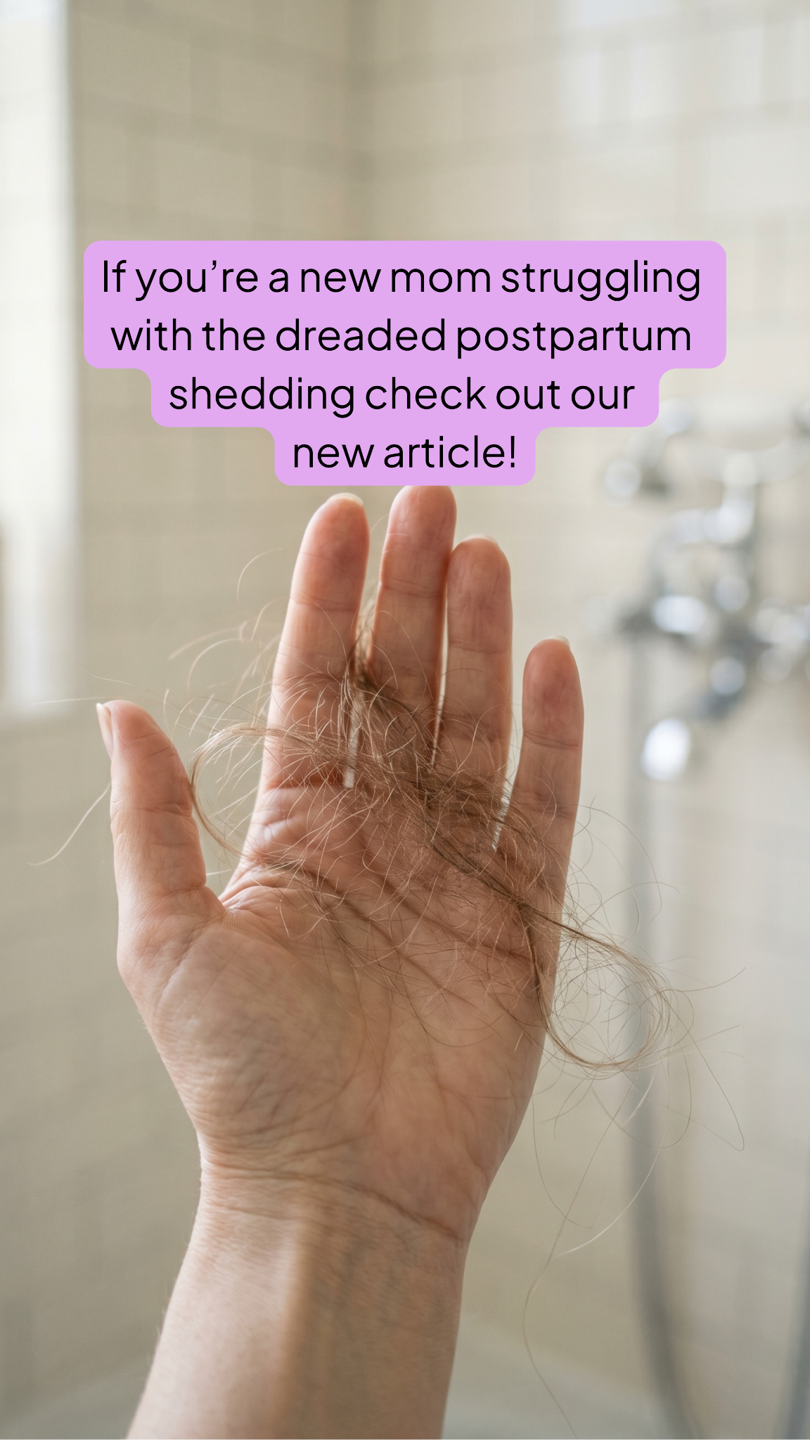 New Mom Tips Facebook ad: Postpartum Hair Loss Tip For New Moms