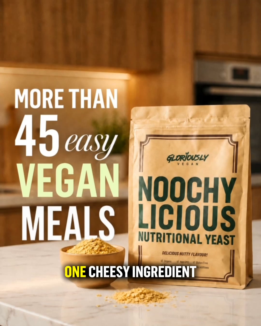 Gloriously Vegan Facebook ad: Get 55% OFF Vegan Cheese + Free Recipes