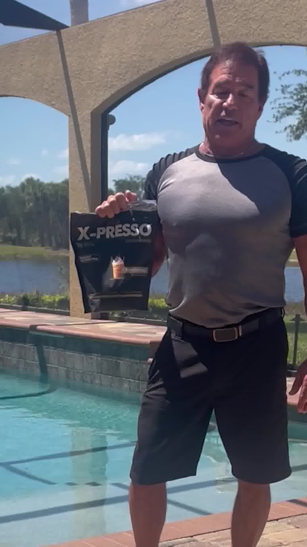 ATHLEAN-X Facebook ad: Start Your Day Right with PRO-30G XPRESSO Protein Powder!