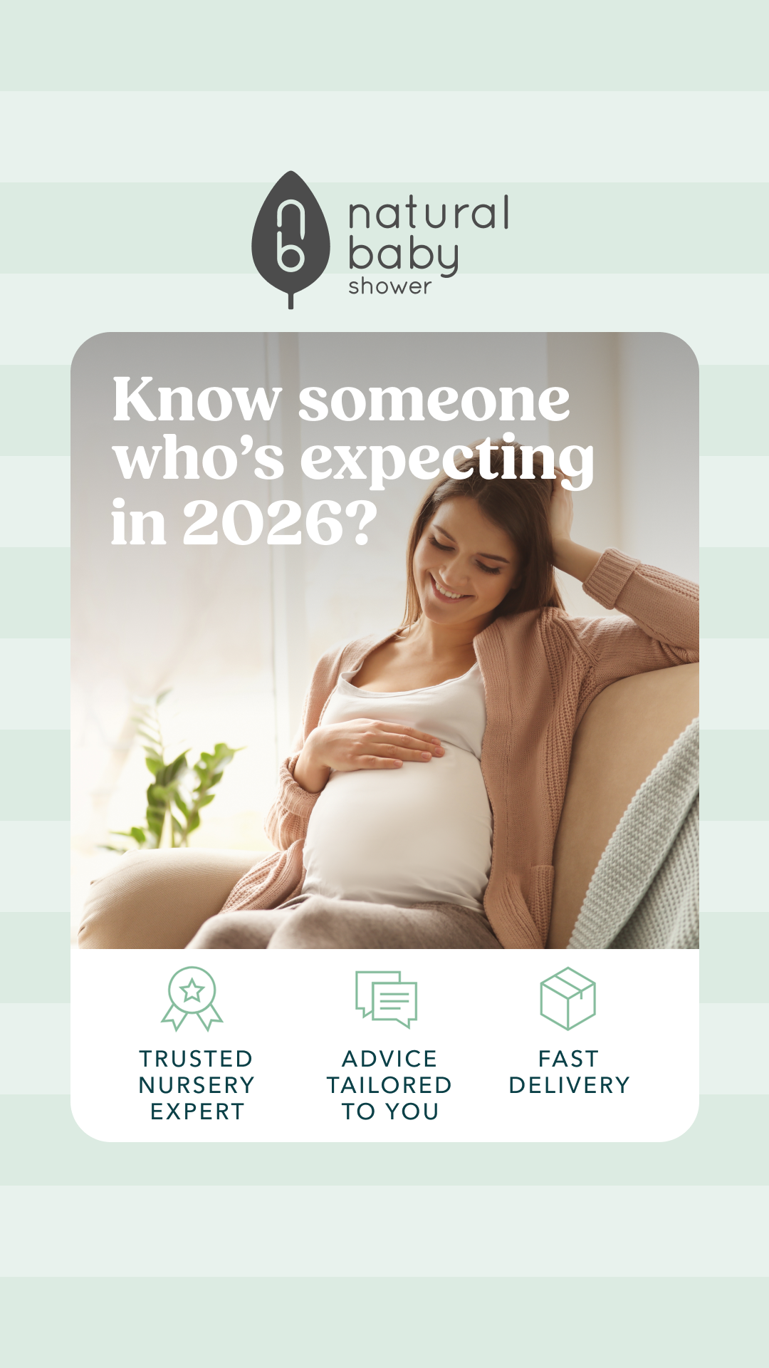Natural Baby Shower Facebook ad