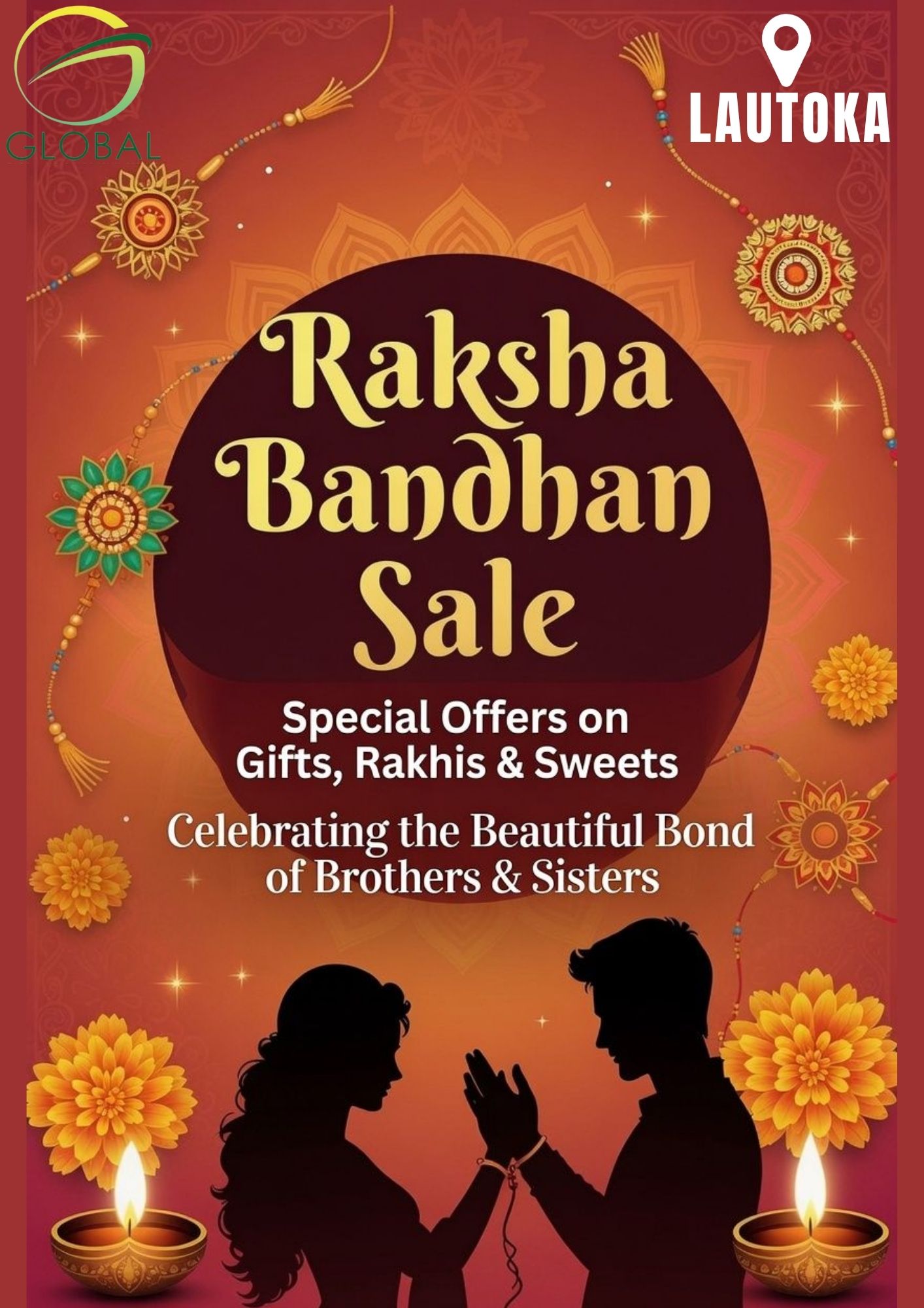 Global Fiji Facebook ad: RAKSHA BANDHAN SALE AT GLOBAL LAUTOKA