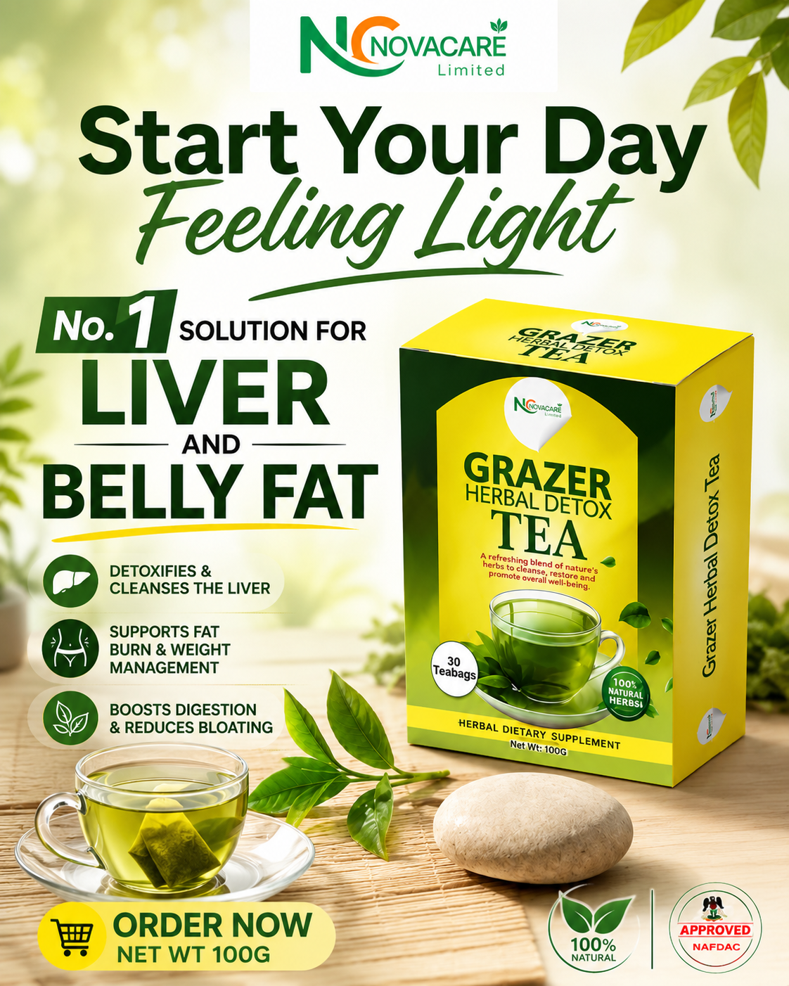 MyNovacare Facebook ad: TIRED OF FEELING BLOATED,HEAVY AND UNCOMFORTABLE?
