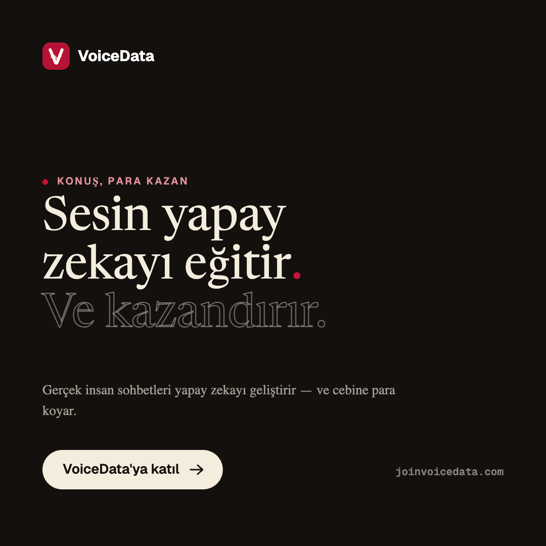 VoiceData Facebook ad: Sesinle para kazan