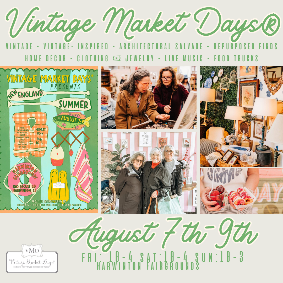Vintage Market Days of Connecticut Facebook ad: Vintage Market Days of Connecticut Summer Event