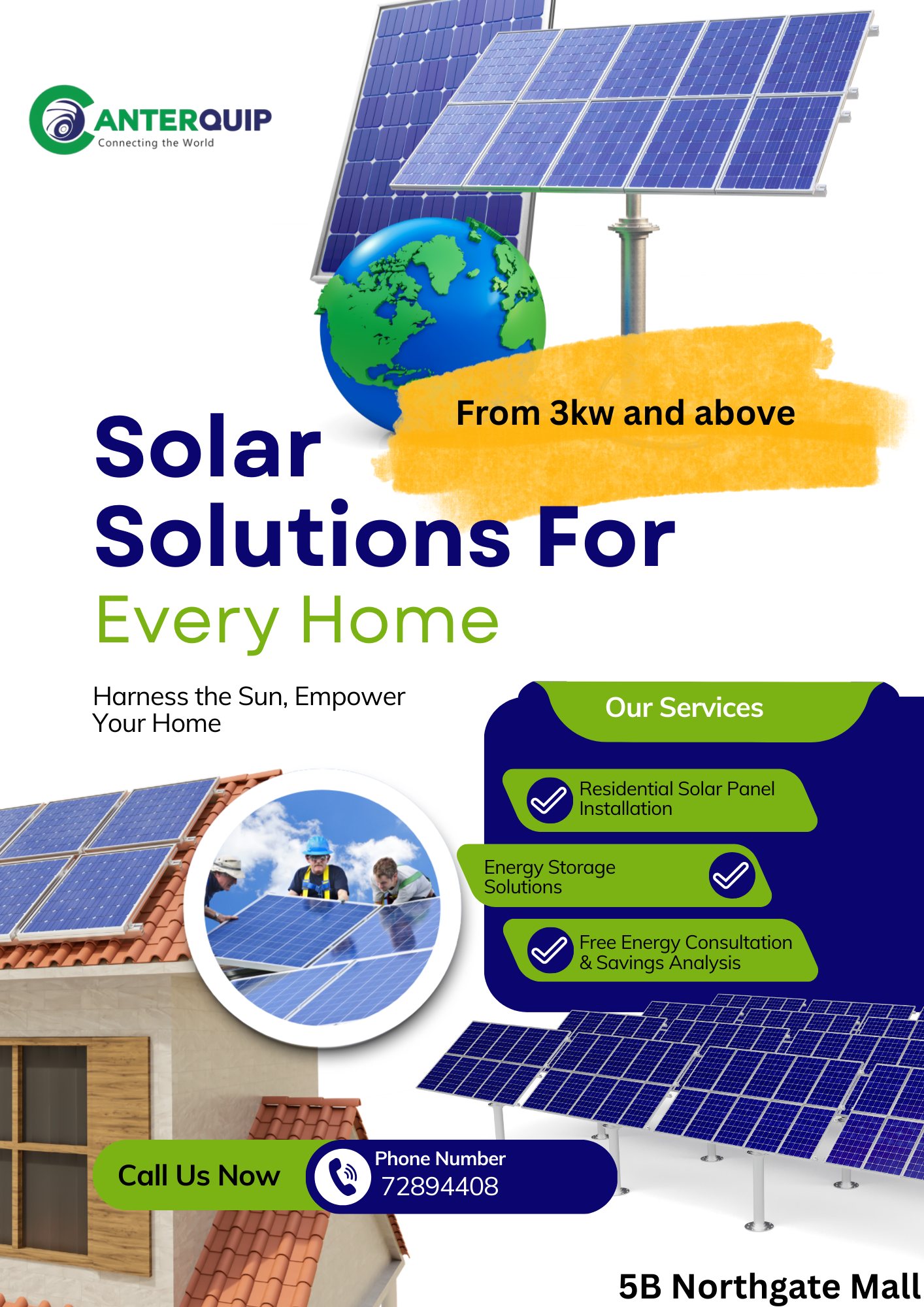 Canterquip Facebook ad: Conquer Load shedding and Electric Bills.