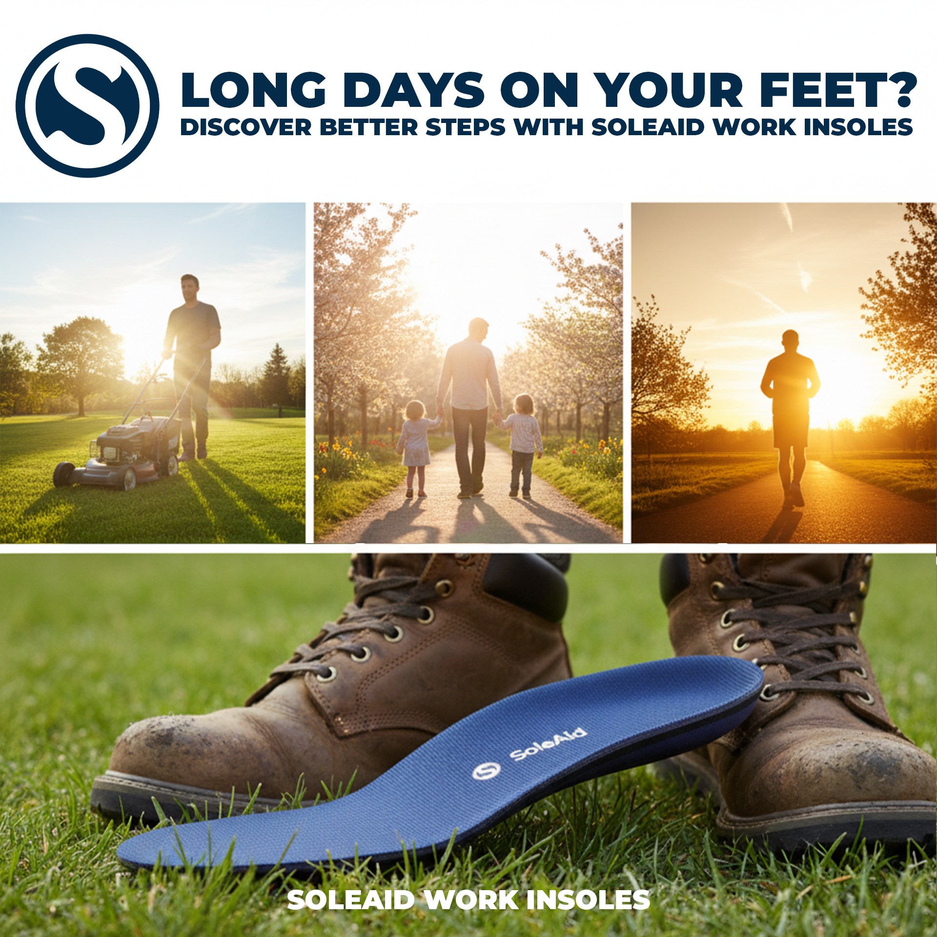 SoleAidInsoles.com Facebook ad: SoleAid Work Insoles