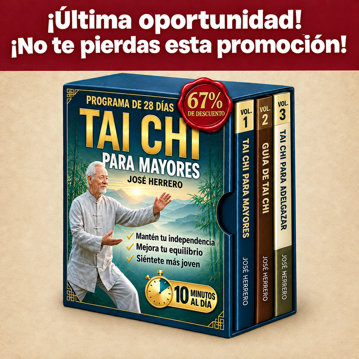 Maria Finds Facebook ad: Tai Chi para Mayores, 10 minutos al día