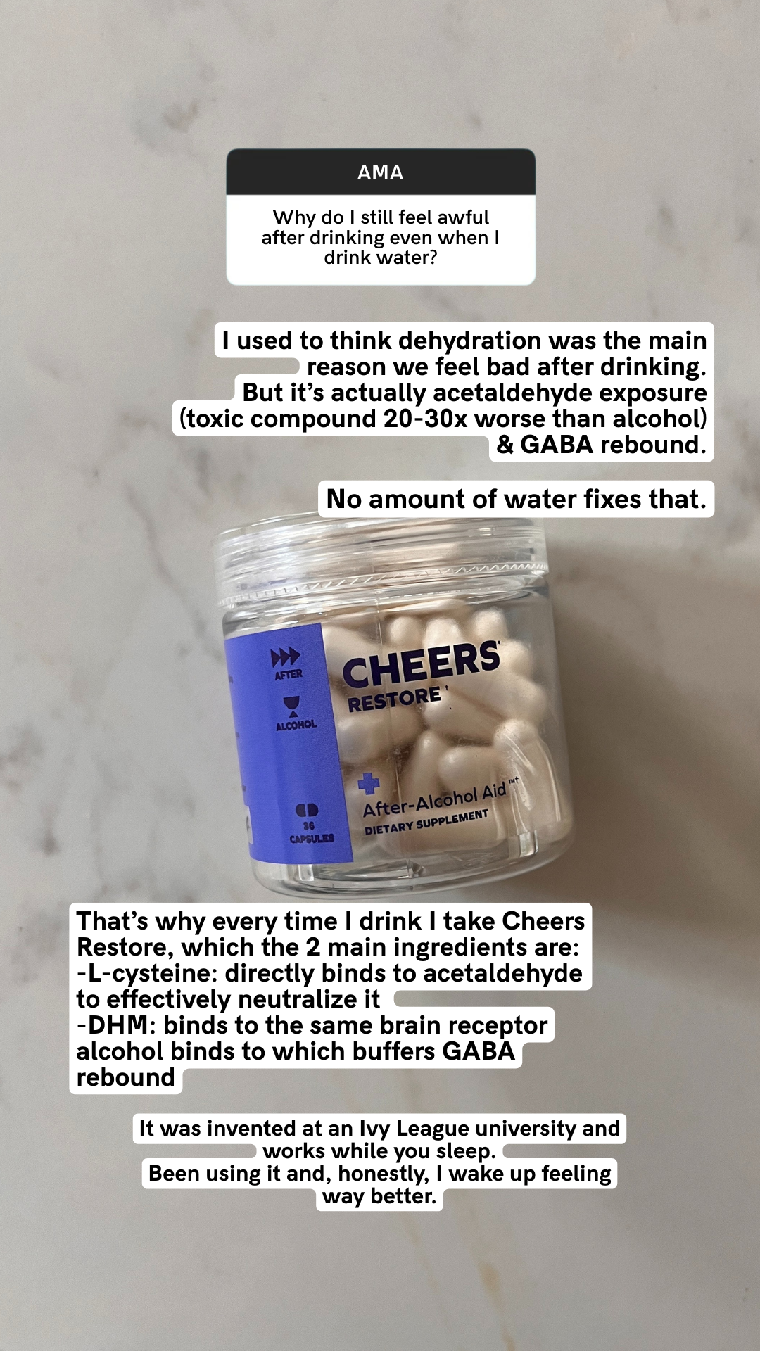 Maddi Coffman Facebook ad: #1 After-Alcohol Aid 40 Million+ Better Mornings