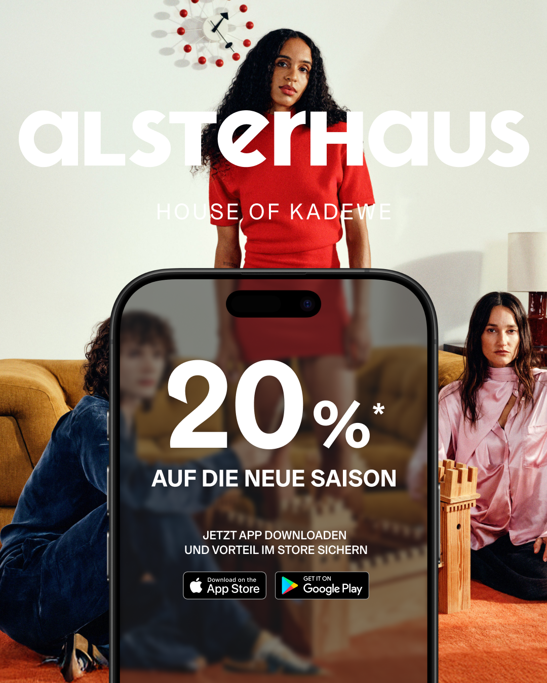 Alsterhaus Facebook ad: 20%* Vorteil mit der Access App