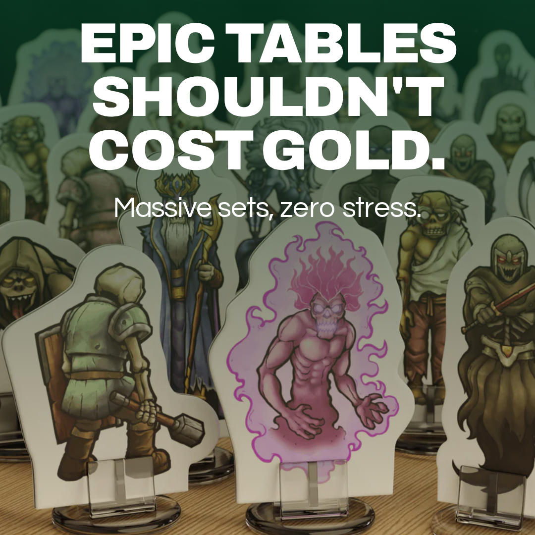 Wanderers Emporium Facebook ad: Minis Shouldn't Cost Gold