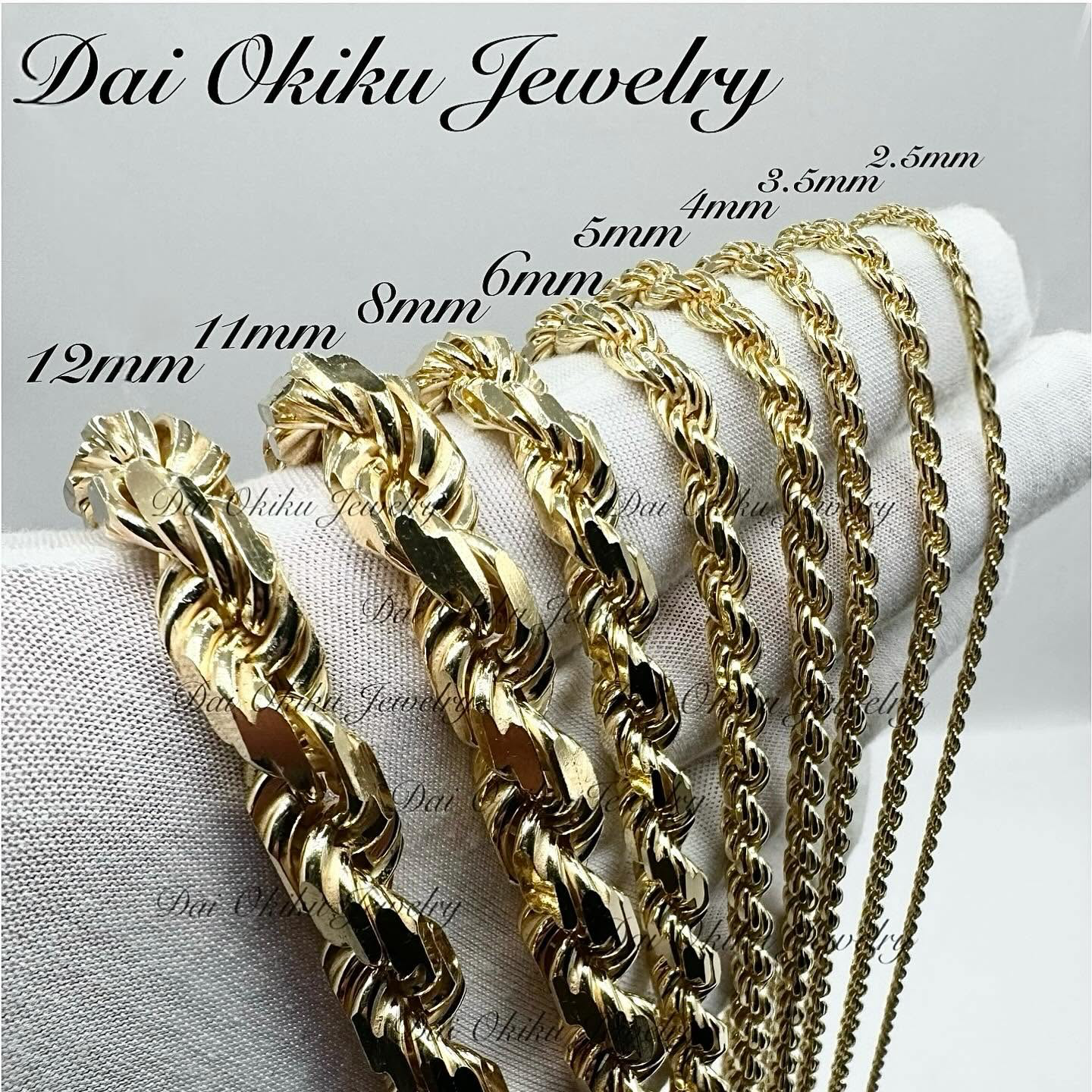Daiokikujewelry Facebook ad: Diamond Cut Ropes