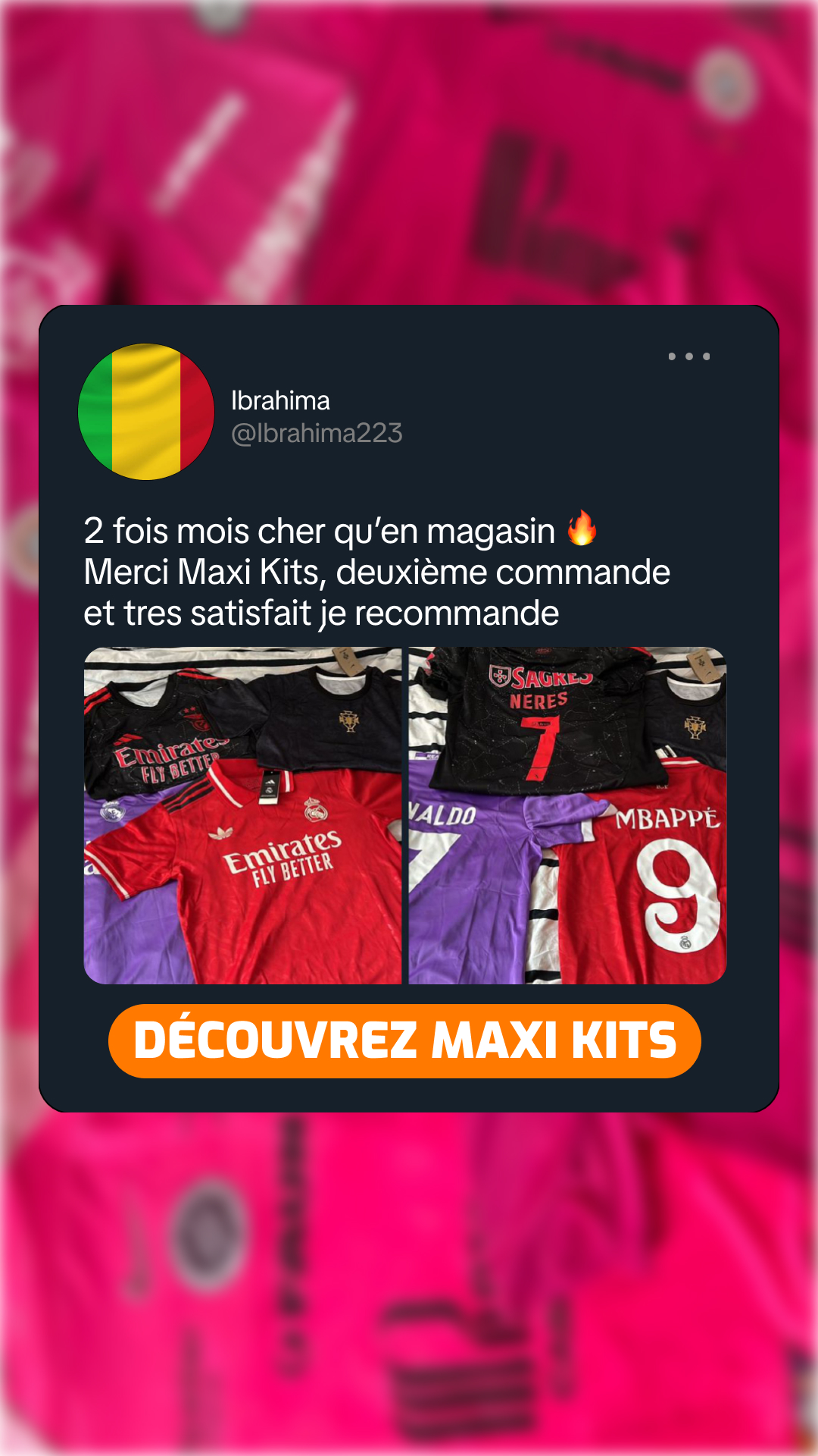 maxikits.com Facebook ad: Arrête de payer le prix fort.
