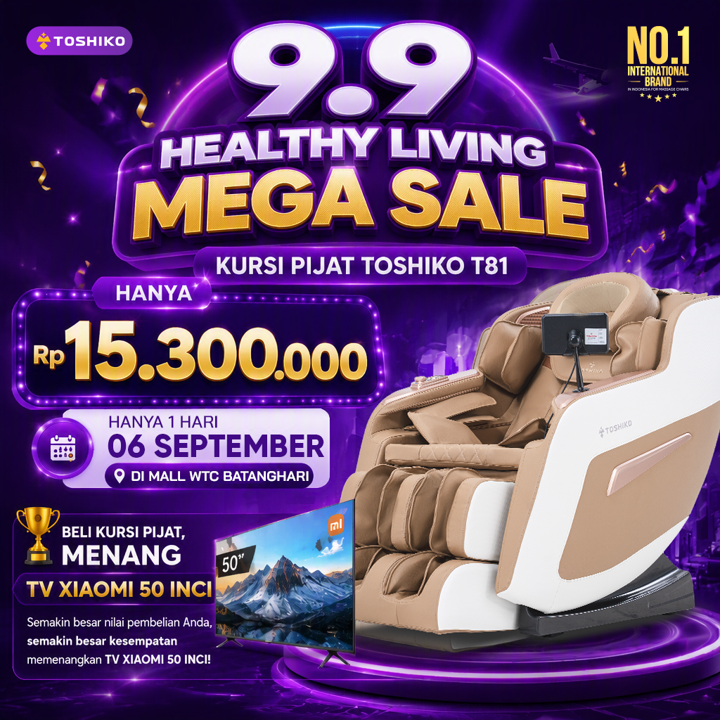 Kursi Pijat Mewah Toshiko Di Mall WTC Batanghari Facebook ad: Dapatkan Promo