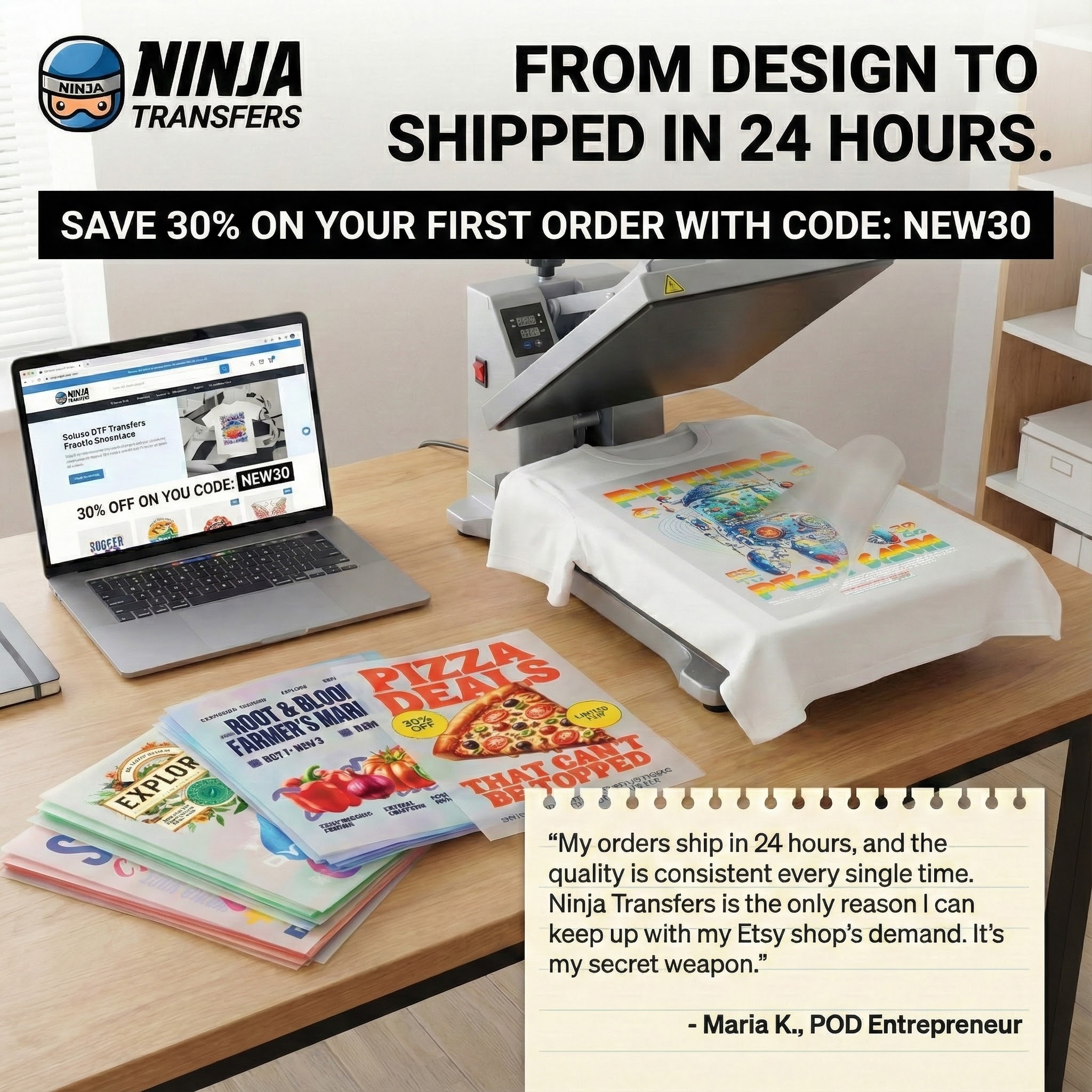 Ninja Transfers Facebook ad